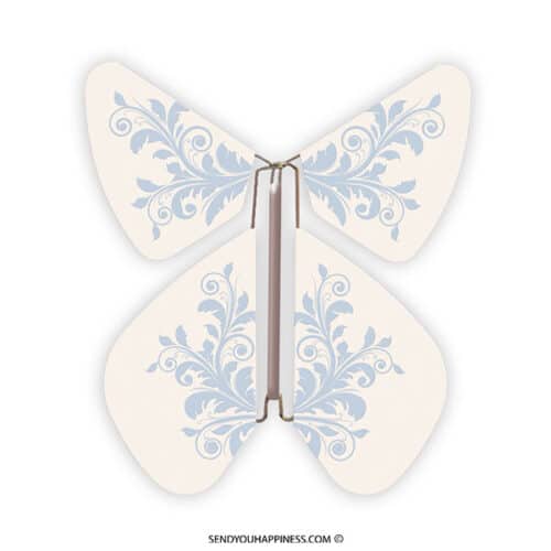 Magic Butterfly Baroque Pastel Blue copyright sendyouhappiness.com