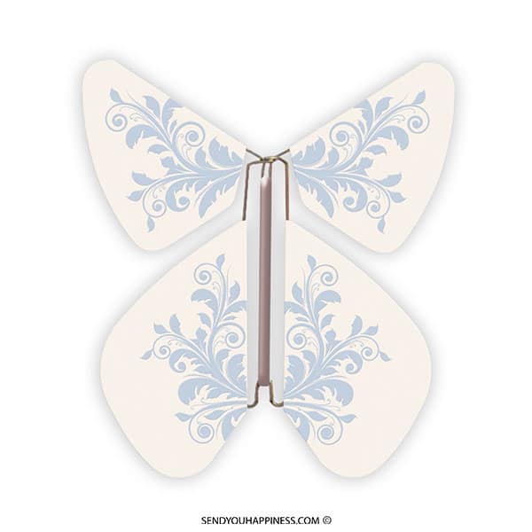 Magic Butterfly Baroque Pastel Blue copyright sendyouhappiness.com