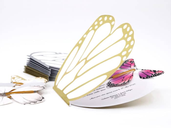 magic butterfly card set zilver en goud copyright sendyouhappiness.com