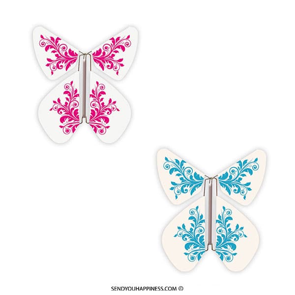Magic Flyer Butterfly Baroque Gender Fuchsia Turquoise copyright sendyouhappiness.com